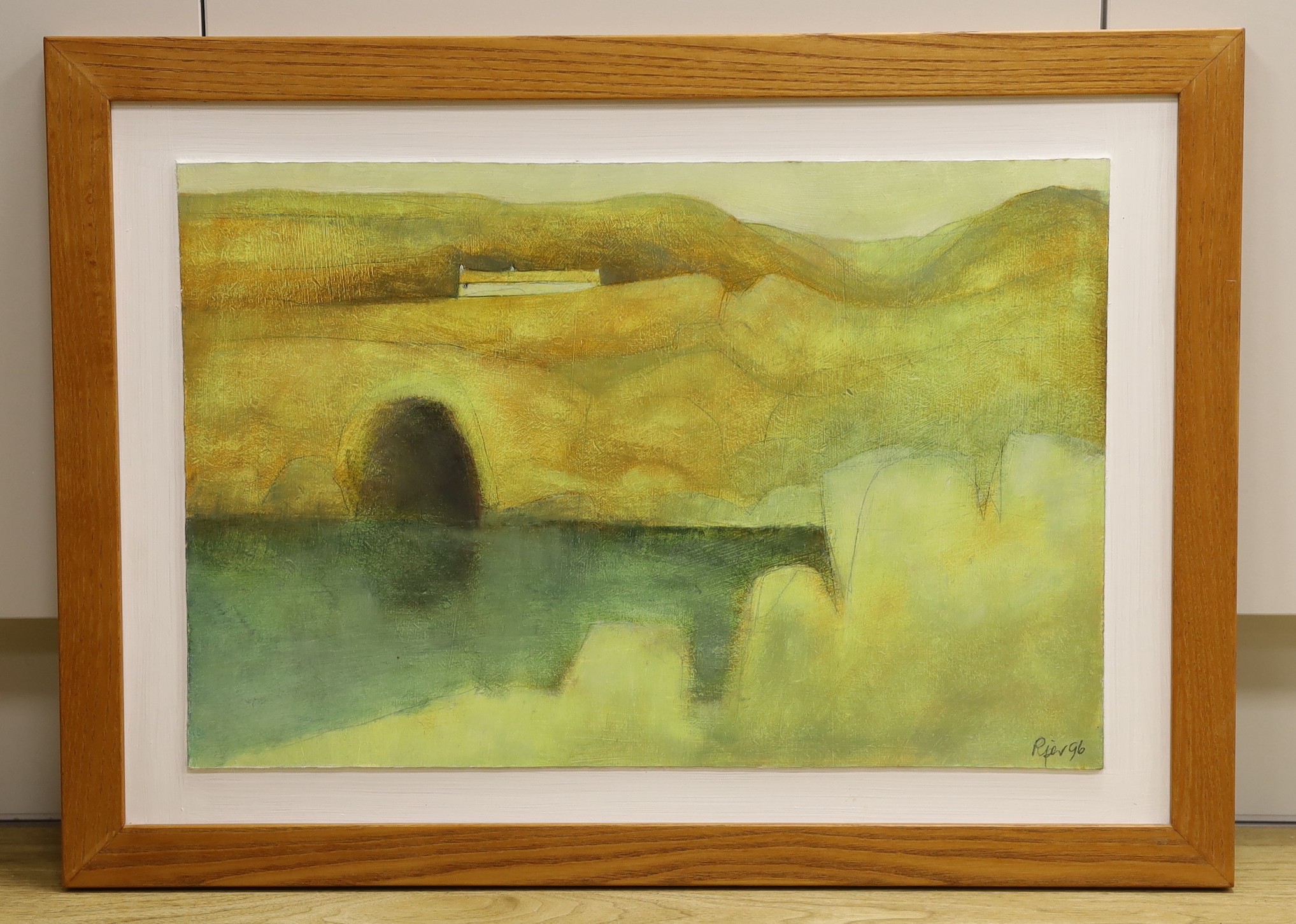 John S. Piper (b.1946), oil on board, Penrith Coast, signed and dated '96, 24 x 51cm